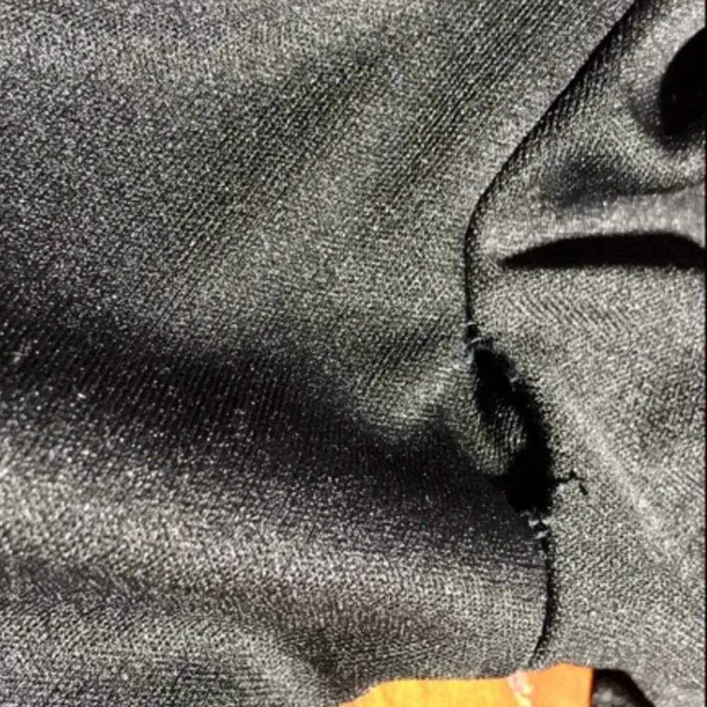 ▪️VTG▪️UNION MADE ▪️ILGWU▪️60’s 70’s Black Draped Knotted Belt Sateen Maxi Dress - Picture 8 of 8